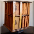 B02. Minature Shakespeare set in revolving bookcase. 